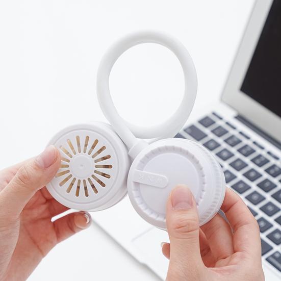 

Yousheng Портативный безлопастной вентилятор с регулируемой скоростью вращения, перезаряжаемый, бесшумный, тихий вентилятор для шеи, воздушный охлаждающий вентилятор светло-зеленый