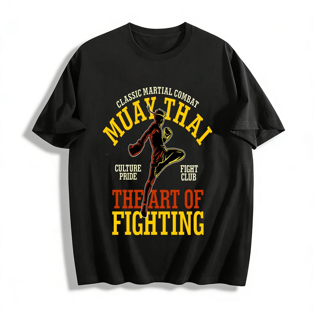 Muay Thai The Art Of Fighting Classic Martial Combat Fight Club Tee Pure cotton T-shirt XXS