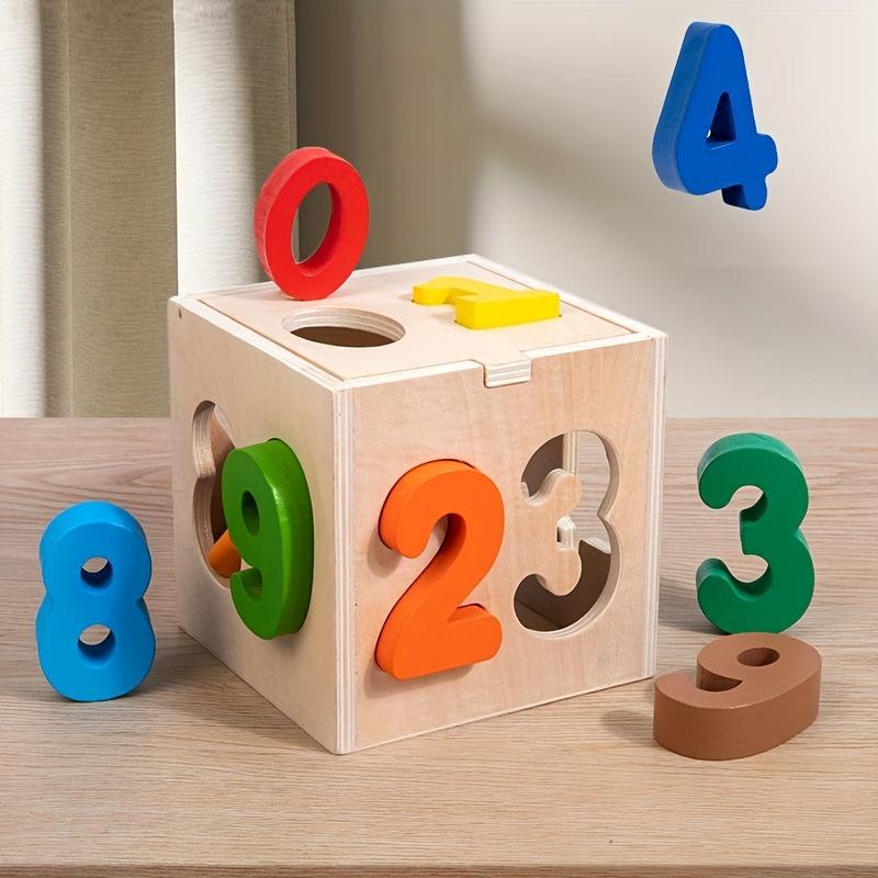 And Toddler Number Shape 0-9 Matching Blocks for Intelligence Box Early Education Educational Toys