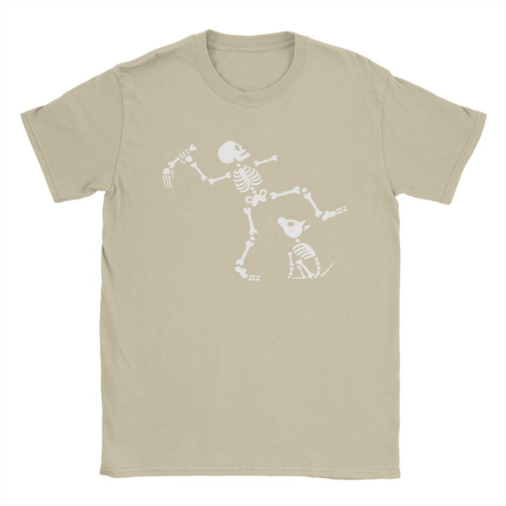 Go Fetch Bone Dog Skeleton Arm Hand  T-Shirt  Fashion T Shirts Short Sleeve Vintage Tops Beach Cotton Crew Neck Oversized Tees