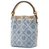 Tory Burch T Monogram Removable Shoulder Strap Fabric Bucket Bag Mini Women Bags Powder-Blue 167761-400