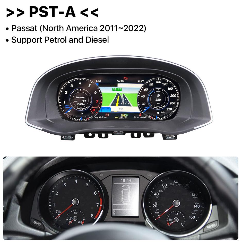 Digital Dashboard Panel Virtual Instrument Cluster CockPit GPS Speedometer Monitor For North America VW Magotan Passat B6 B7