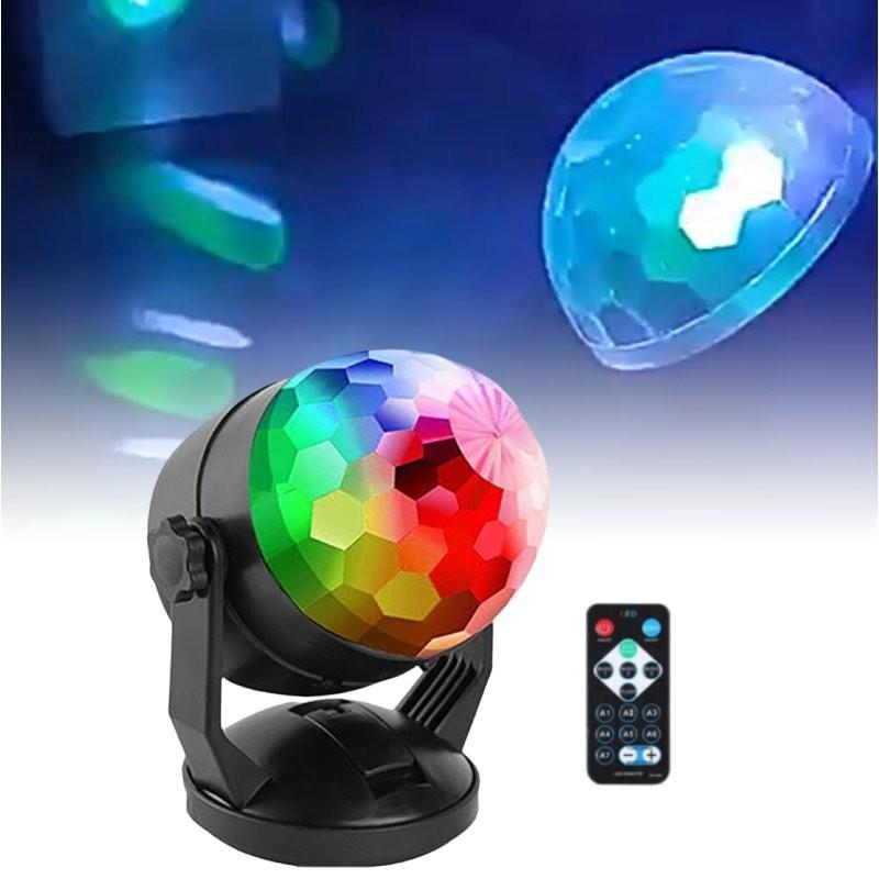Mounted Led Vehicle Seven Color Spherical Rotate Projection Lamp Room Decoration