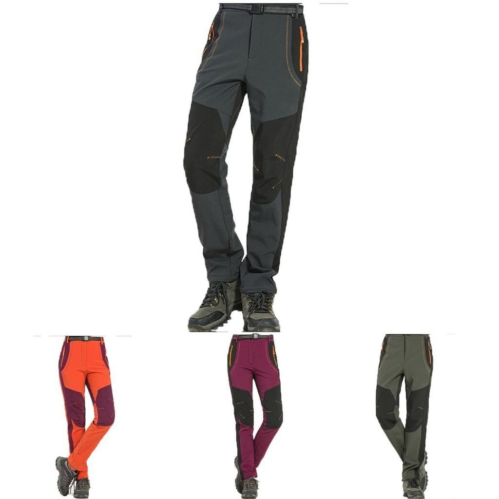 Men's Women's Warm Outdoor Hiking Ski Pants With Cozy Fleece And Waterproof Fabric