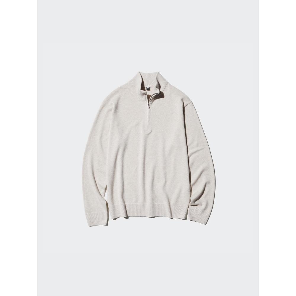 Uniqlo Japanischer Kaschmir Pullover mit halbem Reißverschluss