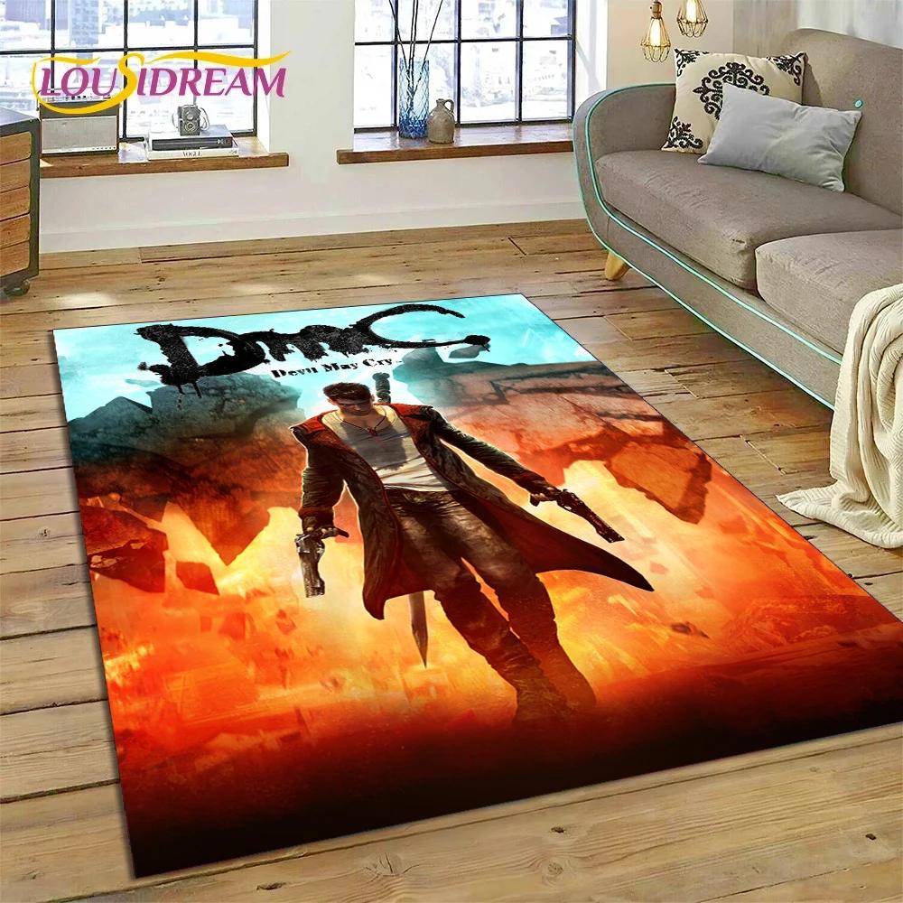 DMC Game 3D D-Devil May Cry Cartoon Carpet Rug for Bedroom Living Room Home Sofa Decoration,Children Game Large Decor Floor Mat