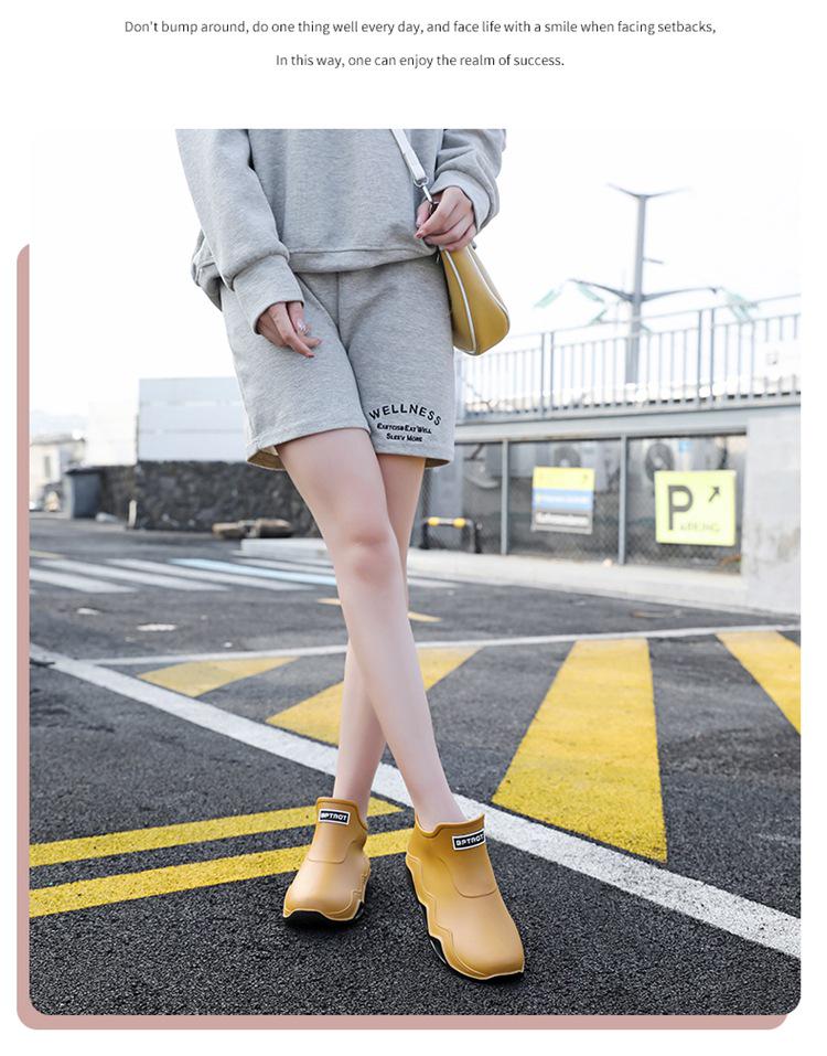 Waterproof Low-Cut Korean-Style Rain Boots - Non-Slip for Men, Women, Students & Adults