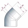 Coude PVC 45° à emboîtement 32 mm PN16, Raccord Plomberie