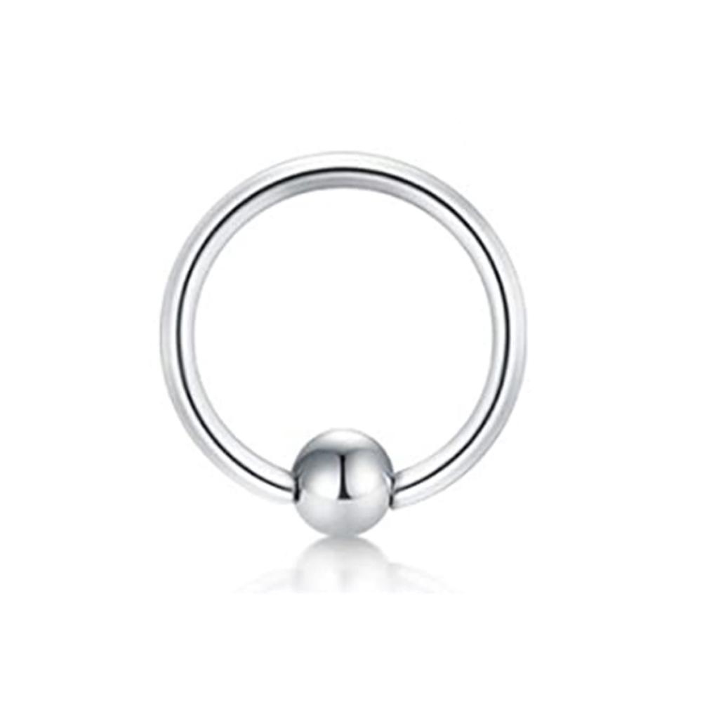 WKOUD 16G Surgical Steel Septum Piercing Nose Hoop Clicker Ring Lip Labret Conch Helix Cartilage Daith Earring Hoop Jewelry