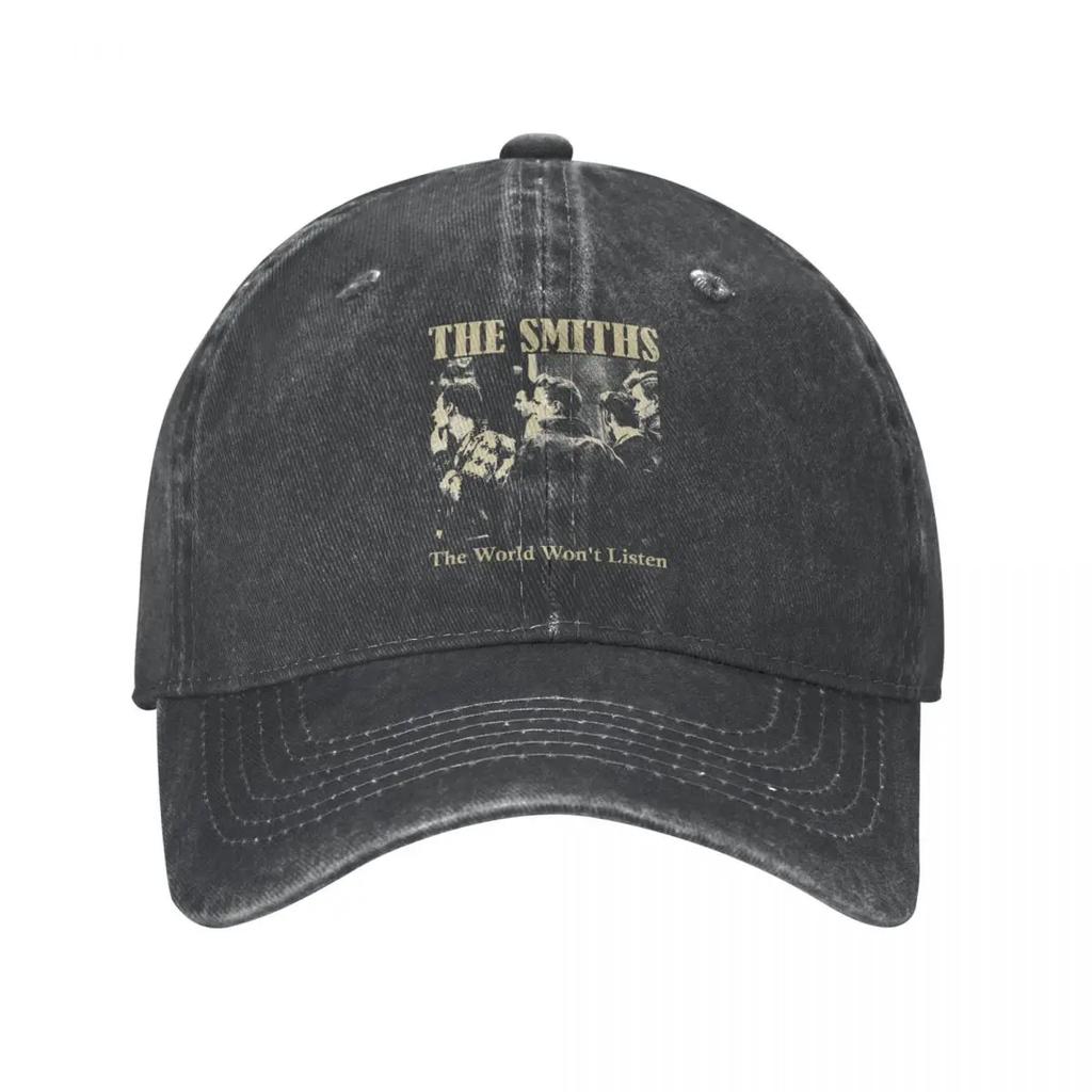 Vintage The Smiths Baseball Cap Unisex Distressed Denim Headwear 1980 Morrissey Outdoor All Seasons Travel Dárkové klobouky Cap