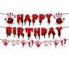 Halloween Disposable Tableware Set Horror Bloody Handprints Plates Cups Napkins Halloween Party Home Table Decoration Supplies