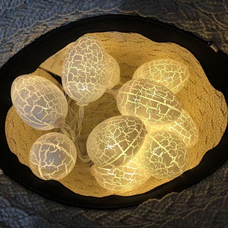 

Easter LED Crackle Egg Hanging Lamp: Starry Children s Room Decoration Light String 1.5m 10 lights (2 battery constant)