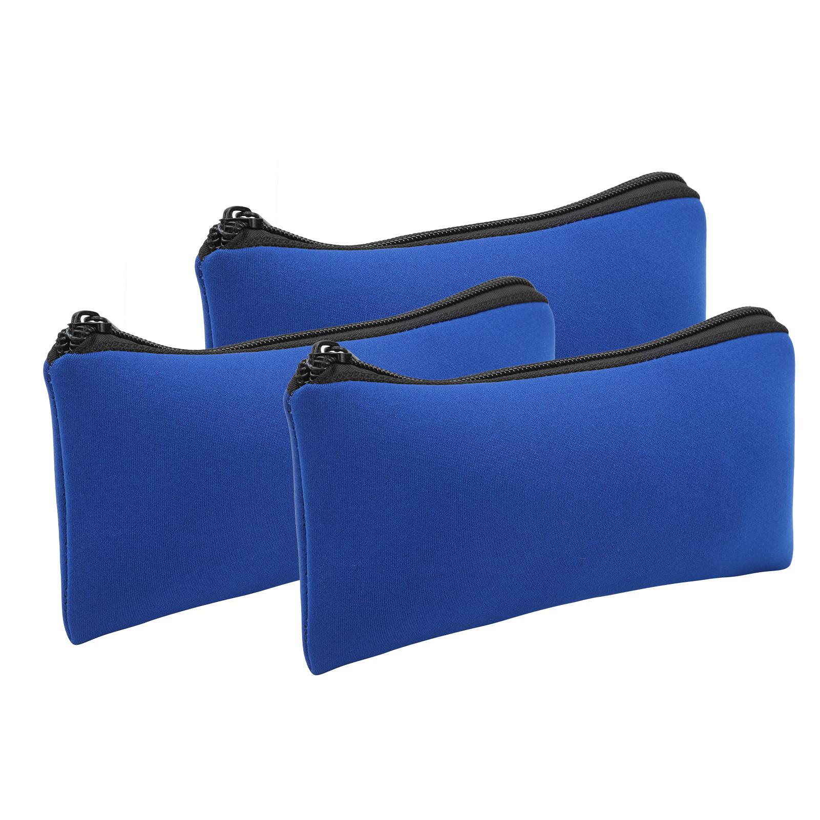 

3pcs Neoprene Mountaineering Storage Pencil Case Bag Camping Soft Wear Resistant Pen Bag(Black )