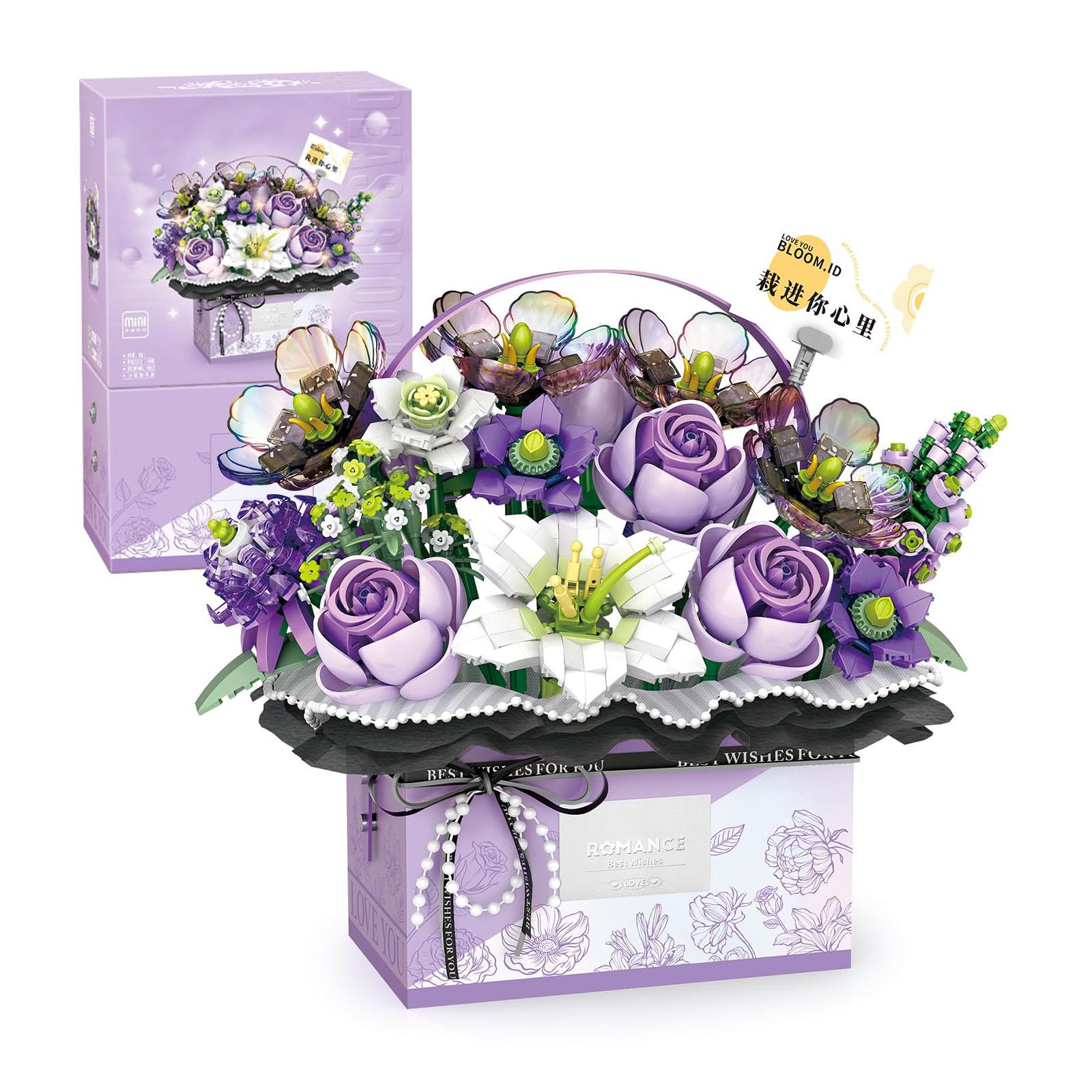 

Ботаническая Коллекция Набор для Сборки Растений для Домашнего и Офисного Декора Набор для Сборки Цветов Подарок на Рождество День Святого Валентина День Рождения фиолетовый