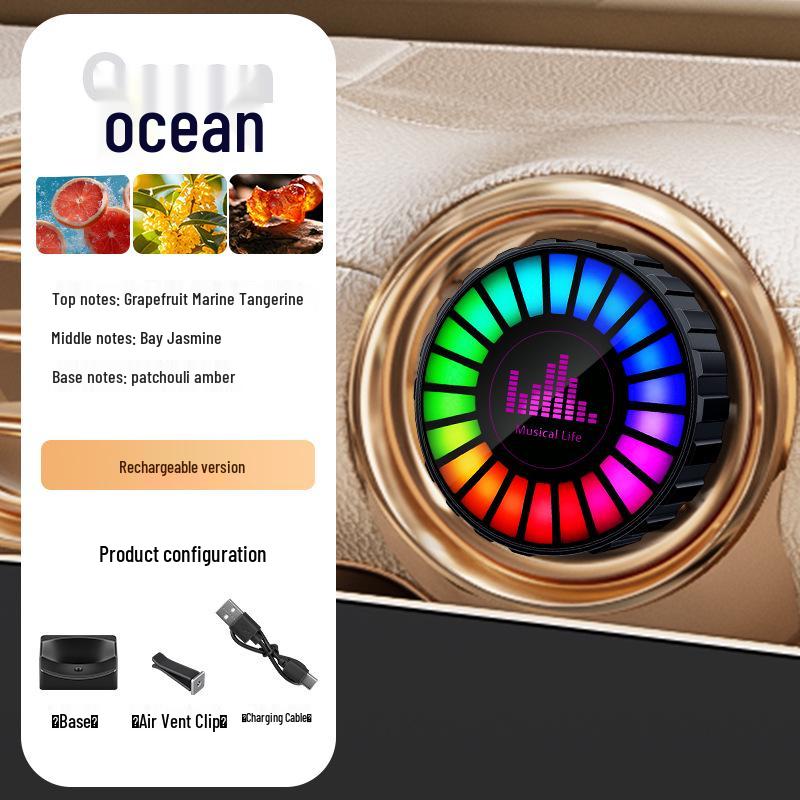 Cross-border Car Wireless Charger with Aroma Diffuser & Ambient Light for Mobile Phones