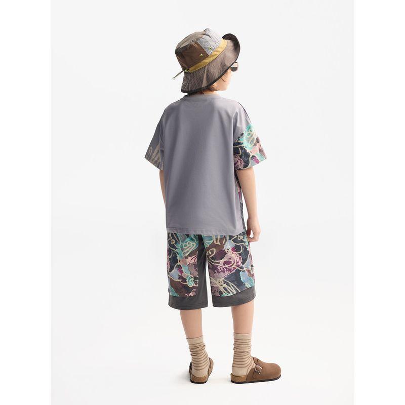 [Moisture-Wicking] Mqd Children's Clothing Boys' Short-Sleeved Summer New Style Children's Gray T-Shirt Baby Base Shirt