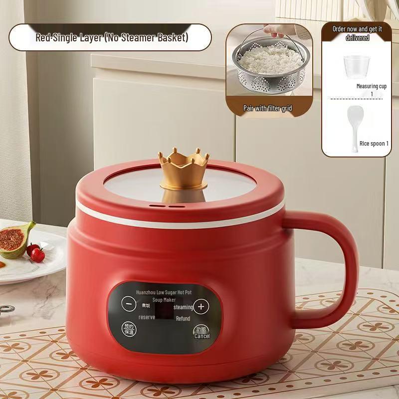 Multifunctional Electric Cooker: Dormitory Pot, Steamer, Boiler, Hot Pot, Student-friendly, Smart Rice Cooker.