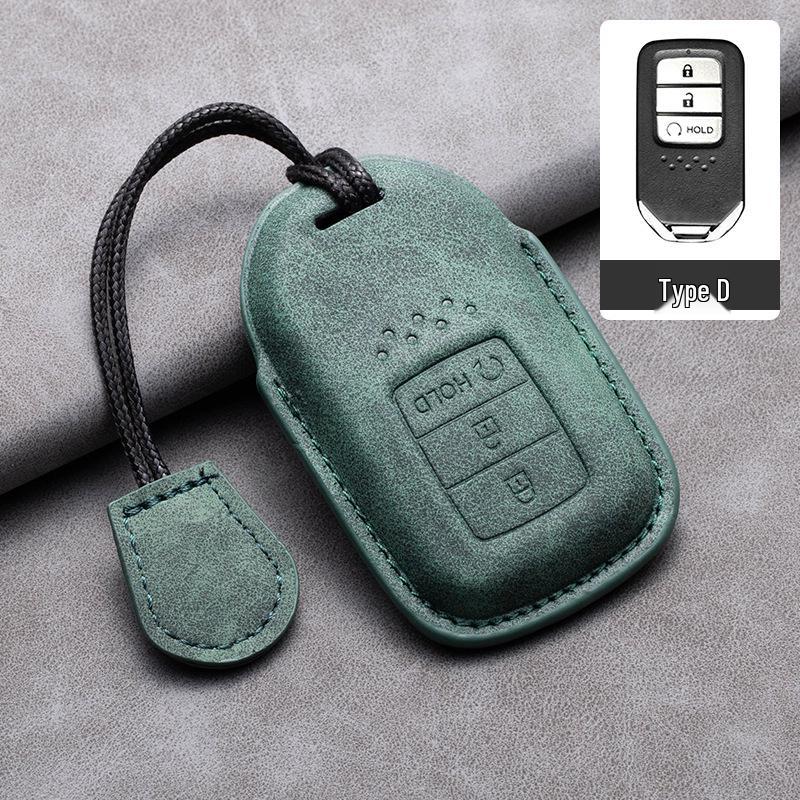 Compatible Leather Key Cover for GAC Toyota CRV, Crown, Accord, Civic, Haoying, and Inspire