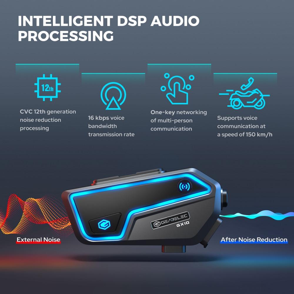 System interkomu do kasku motocyklowego 10 motocyklistów IP67 Wodoodporny bezprzewodowy zestaw słuchawkowy BT Interphone z radiem FM Muzyka do udostępniania