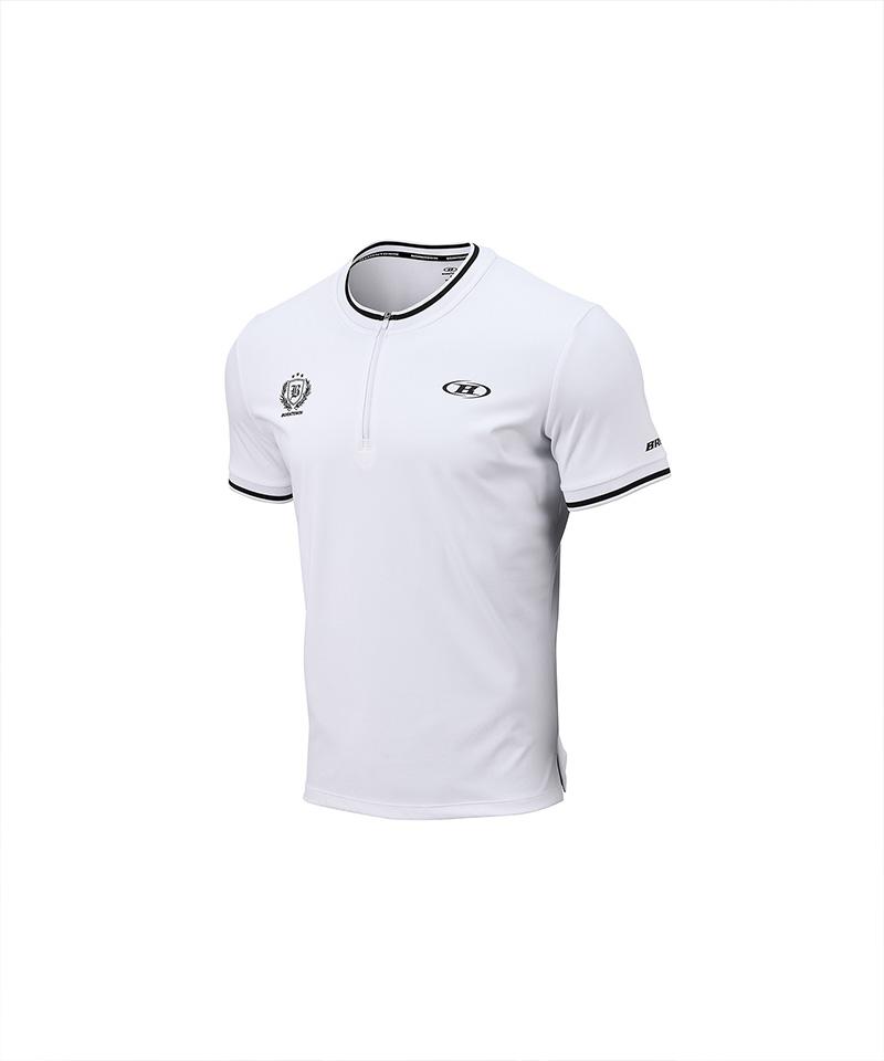BORN TO WIN Brn Emblem Half Zip-Up Jersey [White]