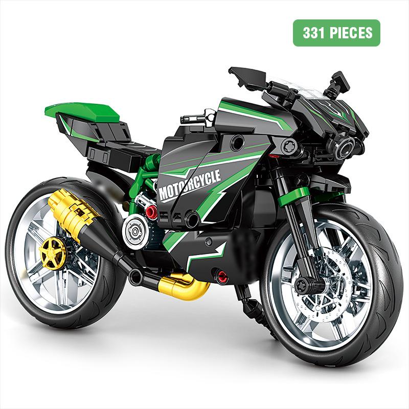 Klocki Budowlane MOC Samochód Moto Szybki Super Samochód Wyścigowy Motocykl Pojazd Klocki Zabawki Prezenty Miasto Retro Techniczny Motocykl Ozdoba