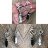 Moon And Sun Crystal Pendant Necklace With Alloy Chain For Fashionable Women And Men