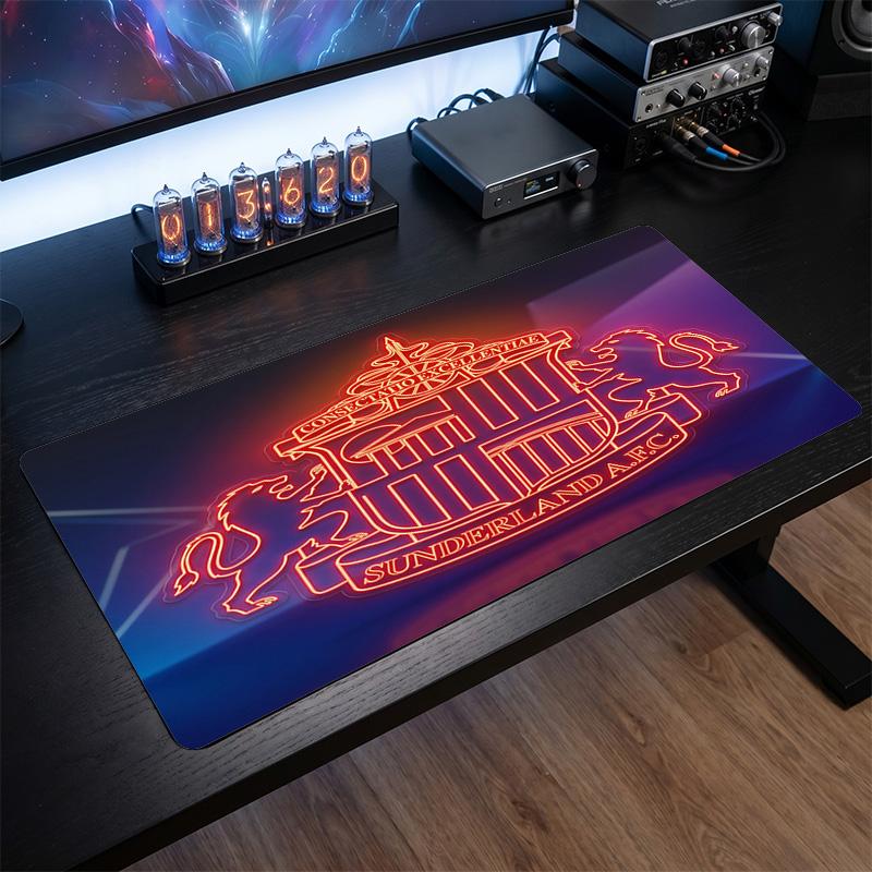 Sunderland Football Print Large Mouse Pad, Anti-Slip Extended Gaming Desk Mat for Office Home