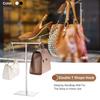Purse Display Stand T Shaped Metal Adjustable Handbag Rack Double Hook Holder Necklace Organizer for Home Boutique Store