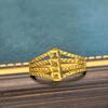 Gilded Brass Four-Line Adjustable Coin Ring for Women - Open Copper Ring, Chinese Style, High-End Design.