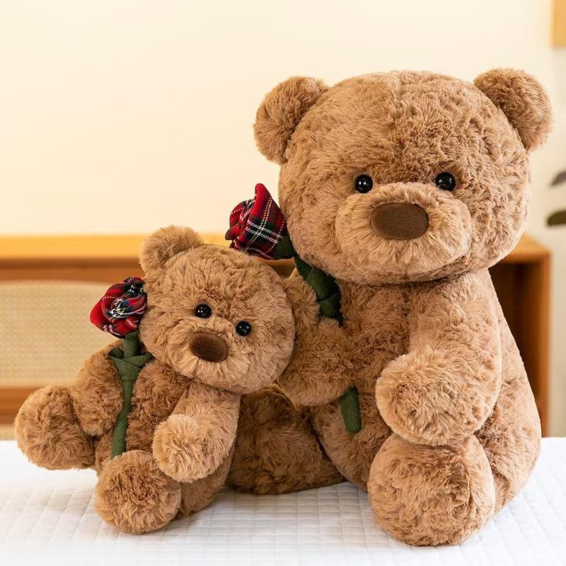 Creative Hug Bear Rose Bear Doll Cute Teddy Bear Plush Doll for Girl Birthday Gift Doll