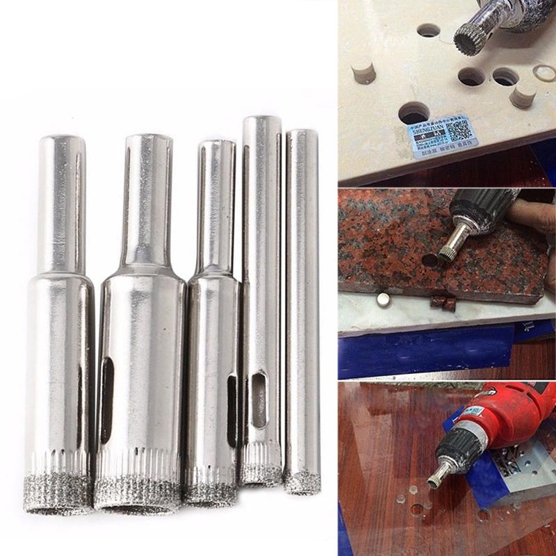 

PDTO 5 шт., алмазные коронки, сверла, набор инструментов для плиткореза, стекла, мрамора, 5 мм-12 мм