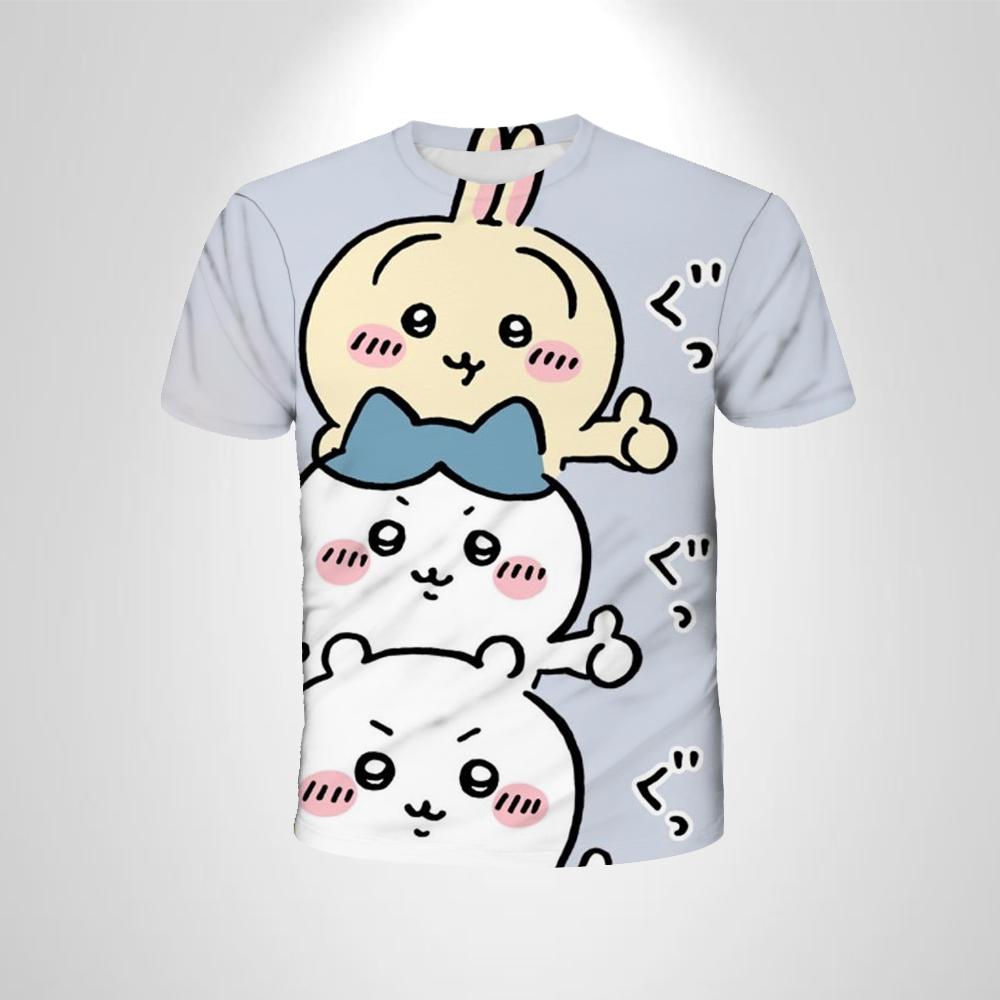 Summer Cute 3D Simple Fresh T-shirt  Anime Casual Breathable Oversized Comfortable Women Short Sleeved T-shirt