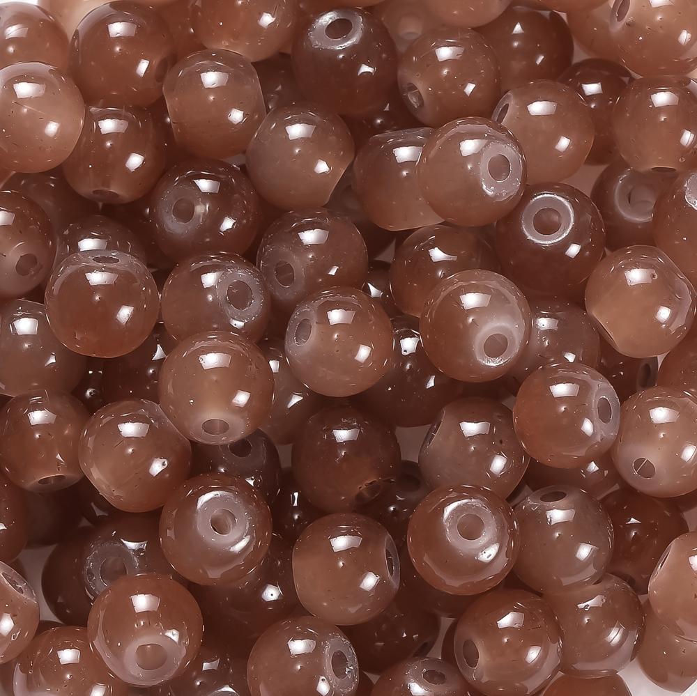 30/50pcs 6mm Glass Round Beads Colorful Spacer Loose Beads for Necklace Bracelet Diy Jewelry Making Accessories Supplies