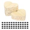 Set da 6/12 Fette di Legno Non finite Trucioli di Legno a Forma di Cuore Decorazione per la Casa e Artigianato Fai da Te: Legnetti di Legno Vuoti con Tappetino Antiscivolo