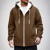 Felpa con cappuccio e zip casual da uomo con tasche