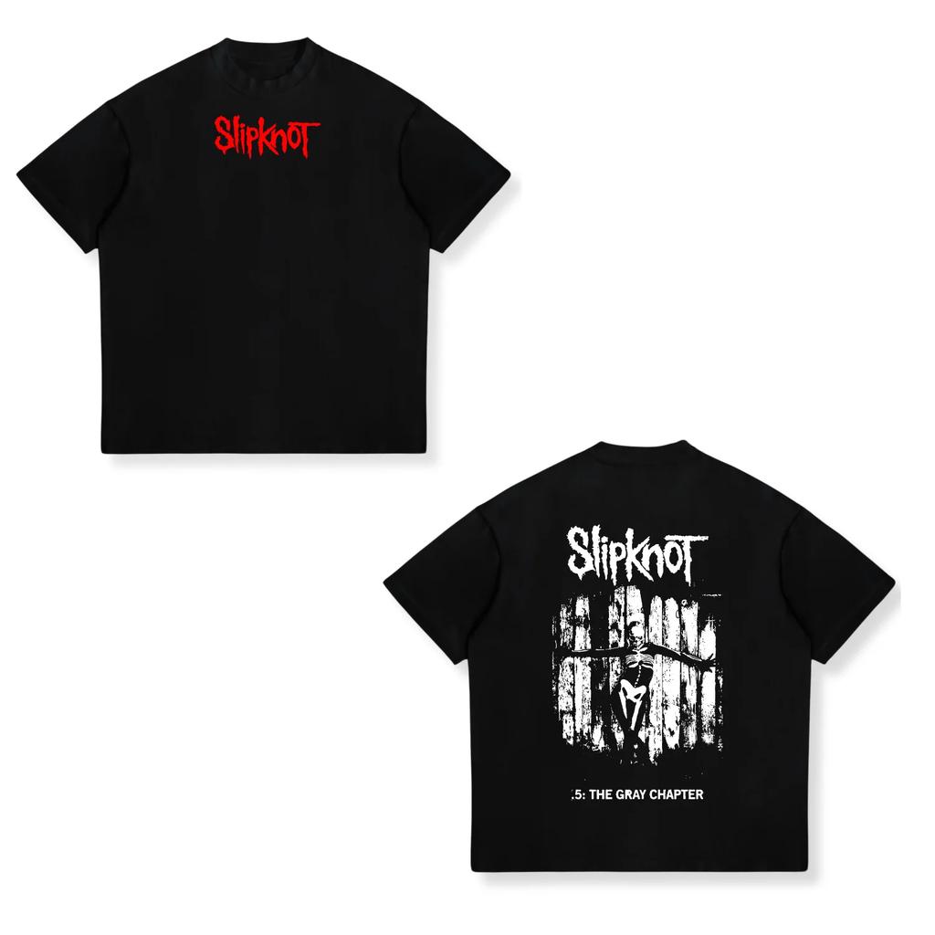 Slipknot Prepare for Hell Album Poster Graphic Print Tshirt Unisex Women Loose Casual Oversized Short Sleeved Street Hip Hop Tees