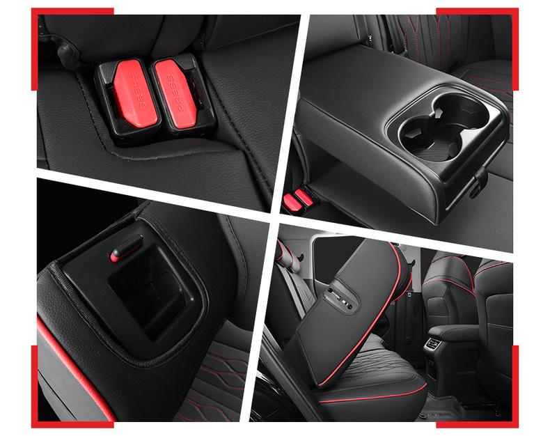 Tank 300 Car Seat Cushion: Full Surround Cartoon Design, All-Season Leather Pad