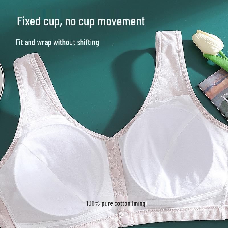 Zhangyan Modal Wire-Free Plus Size Front Closure Bra for Mature Women