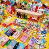 Kid Dollhouse Miniature Supermarket Food Drink Bottle Furniture Handcart Toy Doll House Store Cosplay Game Baby Play House Party