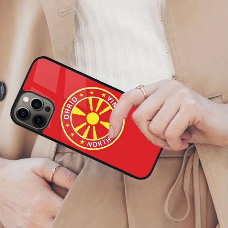 

Macedonia Flag Magnetic Phone Case For APPLE iPhone 17 Air 16 14 13 12 Pro Max 15 Plus Wireless Charge With MagSafe Cover iPhone 14