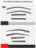 For TOYOTA COROLLA CROSS 2024 2024 Window Accessories Roof Sun Rain Shade Vent Visor Spoiler Wing Chrome Window Trim Ventvisor