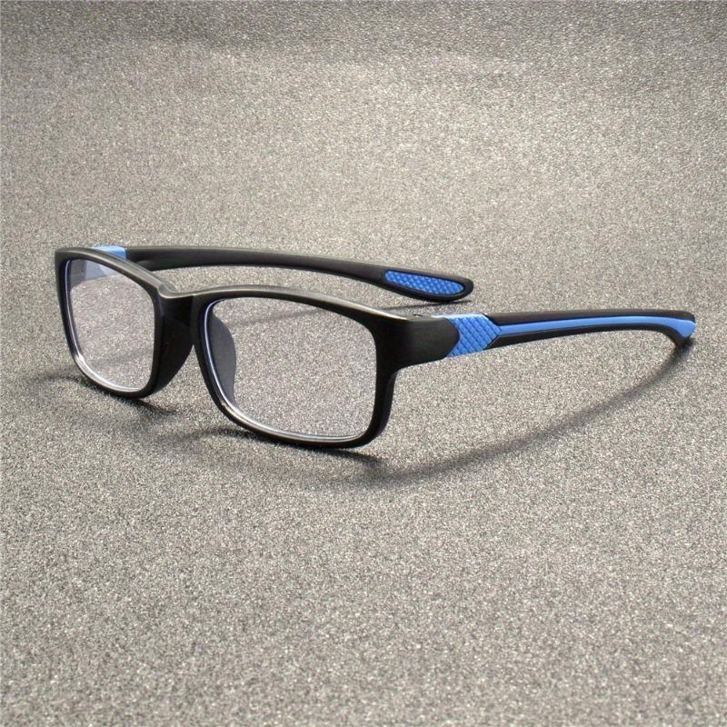 4 Pairs of Sports Reading Glasses Blue Light Blocking Full Frame Square Red and Blue Accents Eyewear