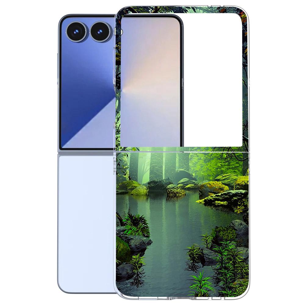 Für Samsung Galaxy Z Flip 7 6 5 4 3 Hülle Mode Malerei Hart-PC Transparente Abdeckung Für Galaxy Z Flip7 Faltbare Hüllen Funda Coque