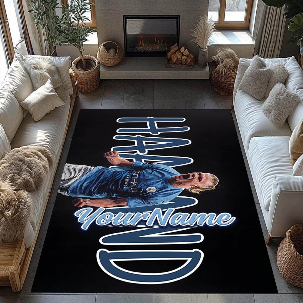 Haaland 23 Customized Name Floor Rug Office Rug Perfect for Foyer Decorate room Dormitory Kitchen Anti-slip Rug Anime Office Decor