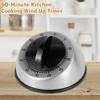 Black Cooking Baking Timer Stainless Steel Mechanical Stopwatch  Classroom