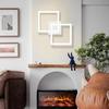 NETTLIFE Modern LED Ceiling Light 24 W, 4000 K, 2 White Square Ceiling Lights, 2711 LM, Suitable for Bedrooms, Living Rooms, and Hallways