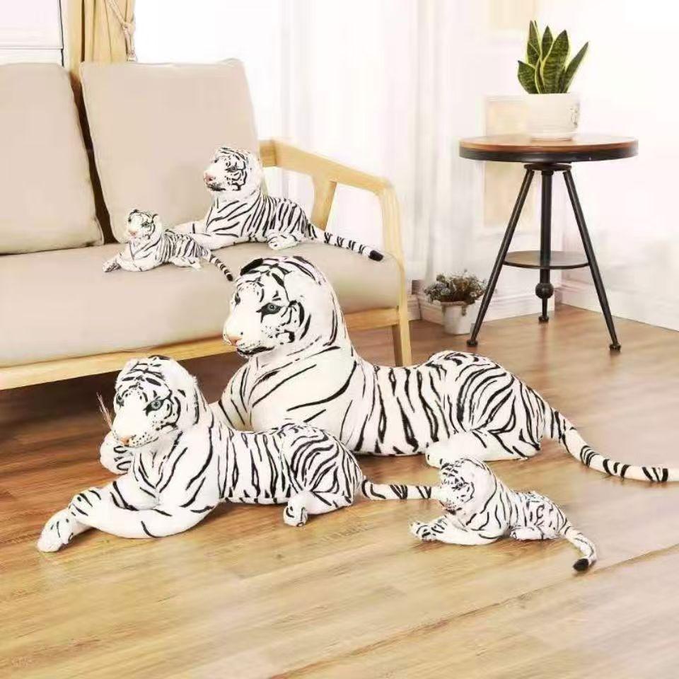 50/75cm Riesige Lebensechte Tiger Plüschtiere Weiche Wildtiere Simulation Weiß Brauner Tiger Puppe Anime Kinder Kinder Geburtstagsgeschenke