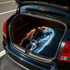 1Pcs Flame Black Panther Print Car Trunk Mat with Anti Slip Cargo Liner Waterproof Rear Storage Protector Floor Mat for SUV Seda