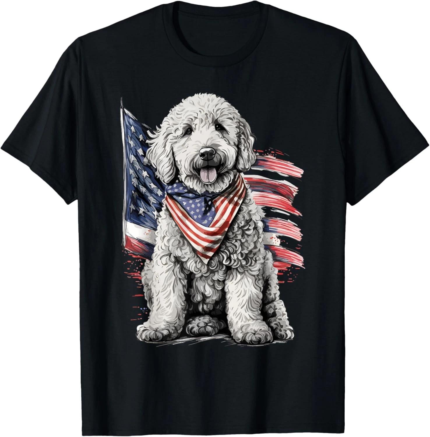 Goldendoodle patriotic golden doodle dog T-Shirt S