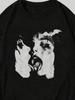 Street Life Summer Portrait Printed Women Men Unisex Cotton T-shirt Luxury Brand Fashion Big Size Top Short Sleeve Classic Tee